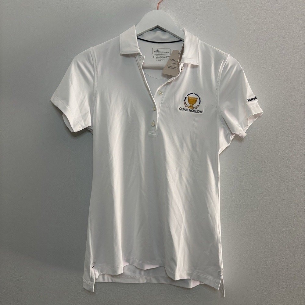 Peter Millar Performance Polo Women's Small Embroidered Quail Hallow Prep Golf